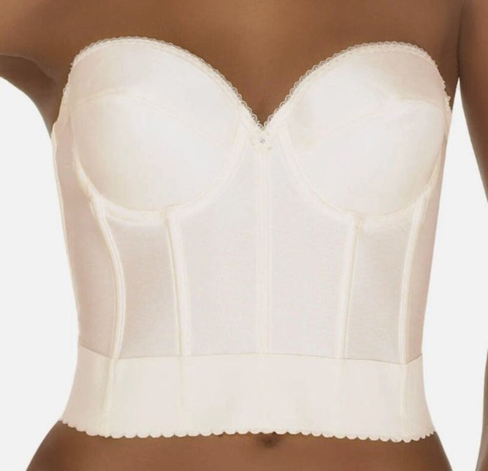 Dominique Noemi Backless Satin Longline Bra 32A Style 6377 Glam Bridal NWT*